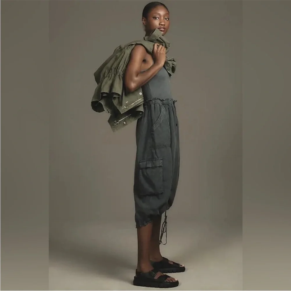 Daily Practice Be Bold Twofer Feminine Minimalist Cargo Tank Dress - Picture 6 of 10